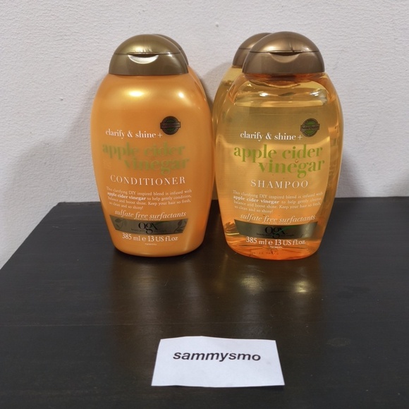 OGX Clarify & Shine+ Apple Cider Vinegar Shampoo & conditioner 13oz / 385 ml x4 - Picture 2 of 3